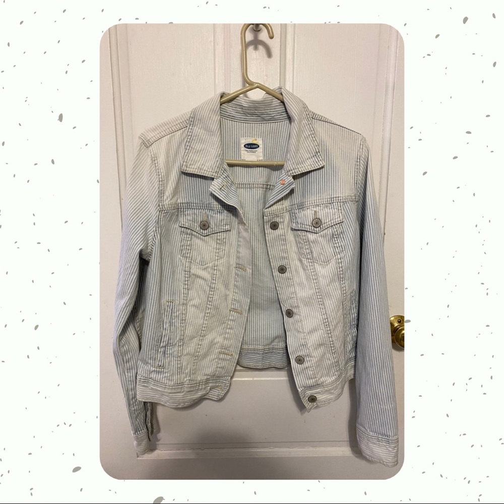Old Navy Denim Jacket - Seersucker Pattern